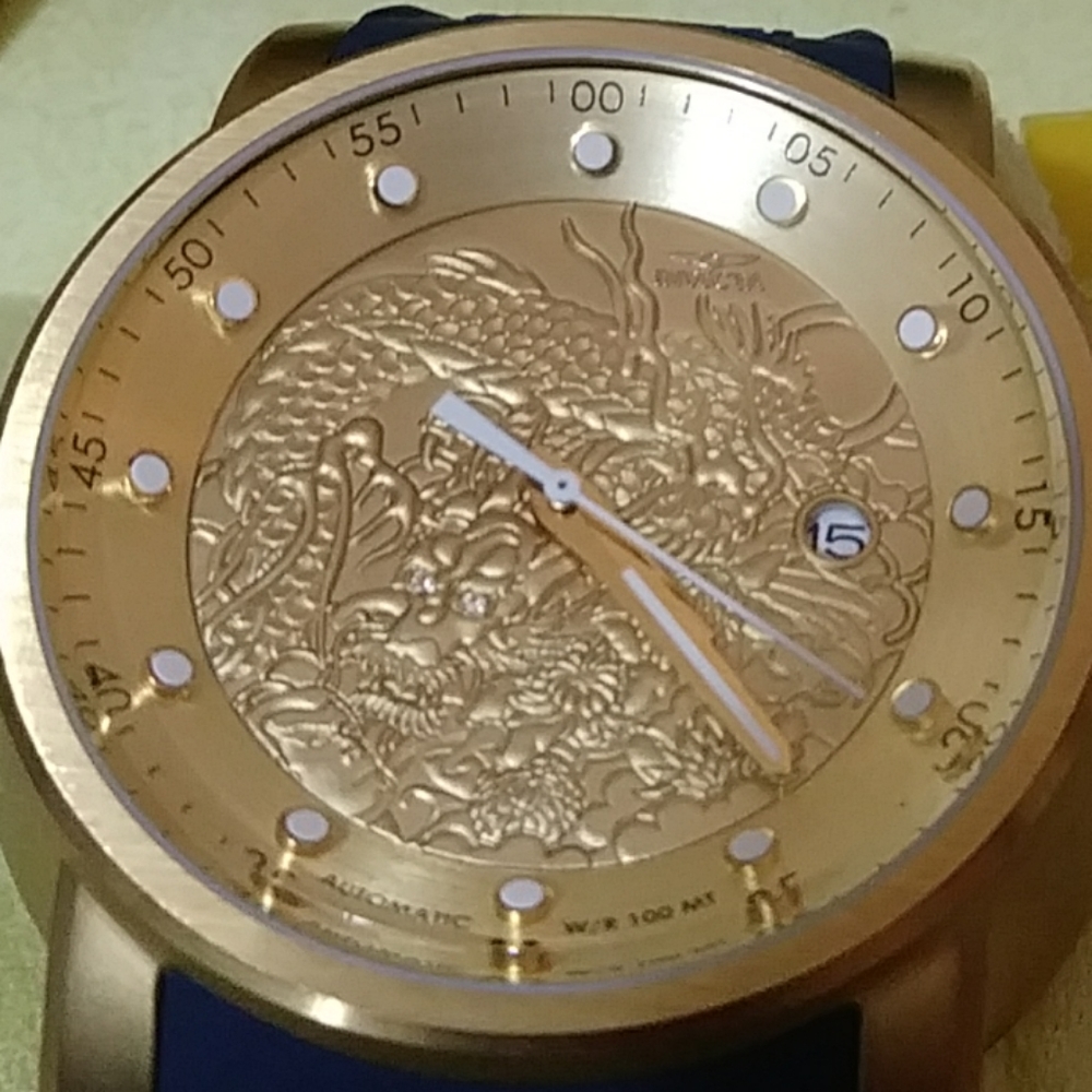 Invicta 18k Gold Plated Automatic Watch NWT - Picture 5 of 12